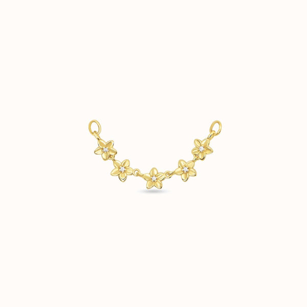 Mini Plumeria Lei Hoop Charm