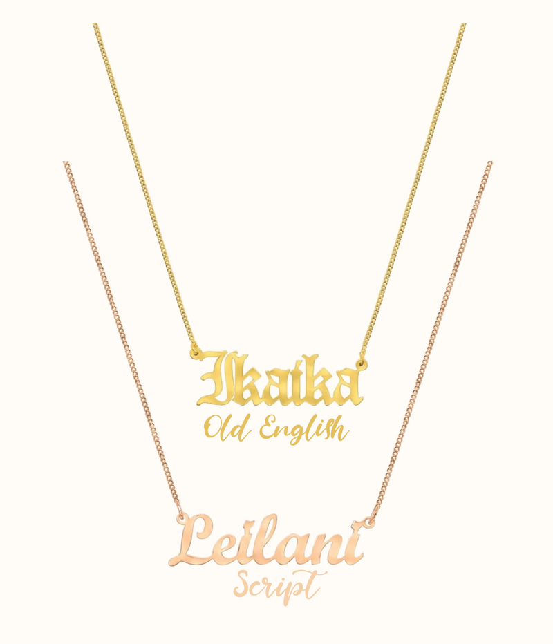 Inoa Personalized Cutout Necklace