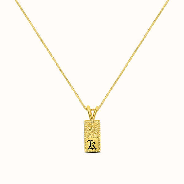 8mm Mini Edena Heirloom Initial Necklace