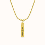 8mm Edena Heirloom Vertical Plate Necklace
