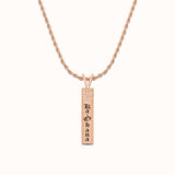 8mm Edena Heirloom Vertical Plate Necklace
