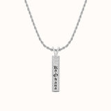 8mm Edena Heirloom Vertical Plate Necklace