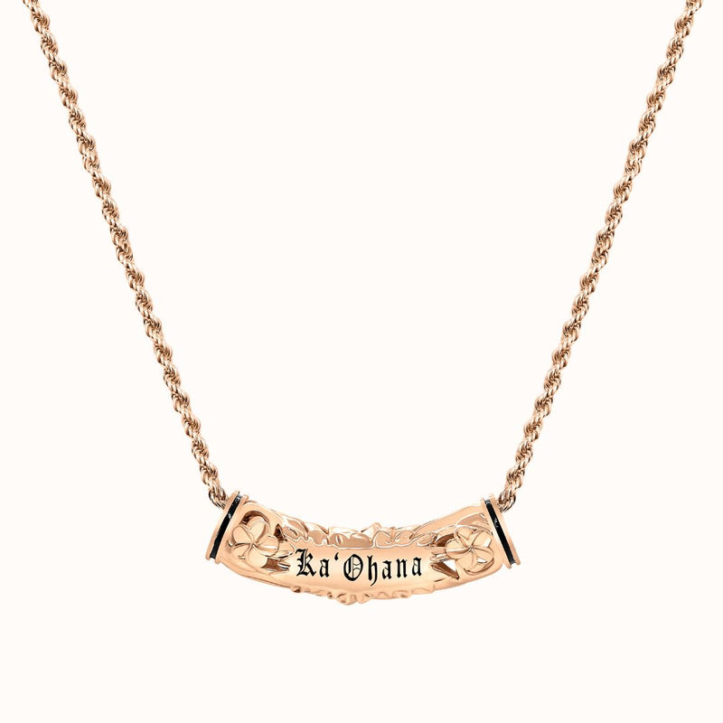 U'ilani Heirloom Personalized Barrel Slider Necklace