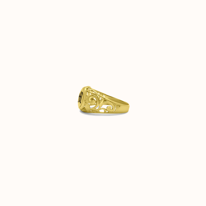 10mm Malia Heirloom Initial Ring