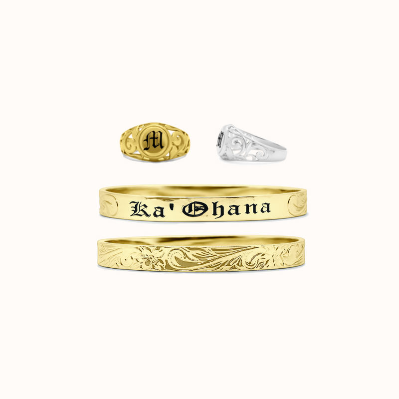 2-Piece Personalized Bundle | 15% Off (Bangle + Ring)