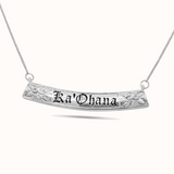 8mm Pu'uwai Heirloom Personalized Plate Necklace
