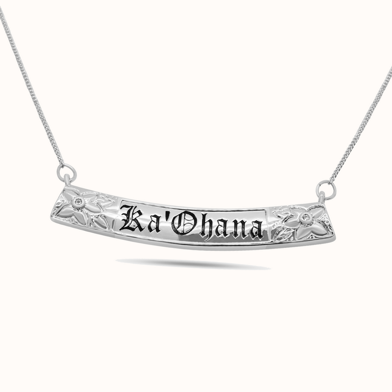 8mm Pu'uwai Heirloom Personalized Plate Necklace