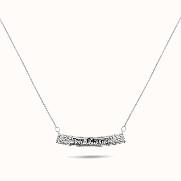 8mm Pu'uwai Heirloom Personalized Plate Necklace