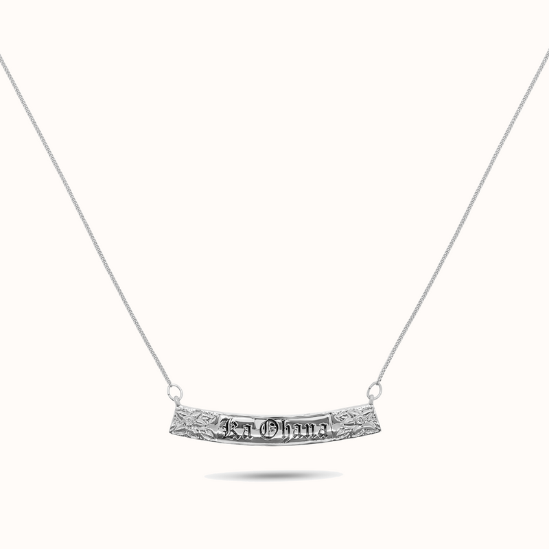 8mm Pu'uwai Heirloom Personalized Plate Necklace