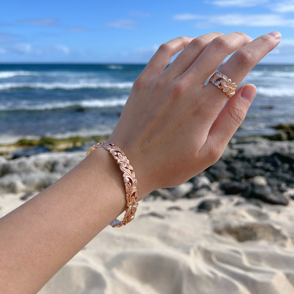 Alaka'i Heirloom Cutout Bangle (18k Rose Gold Filled)