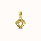 Double Heart Sisters Charm