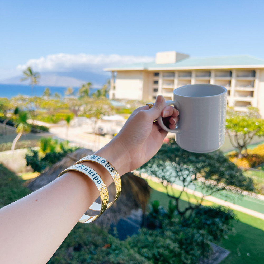 Hali'a Heirloom Personalized Bangle – Ka Ohana Jewelry