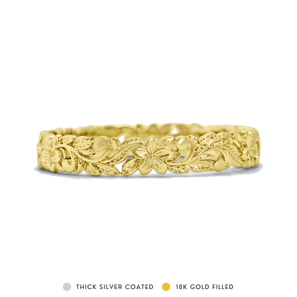 Alaka'i Plumeria Heirloom Cutout Bangle – Ka Ohana Jewelry