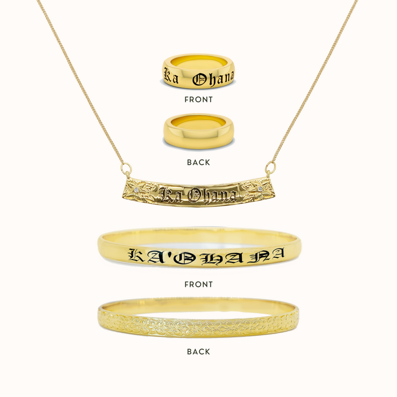 Ka 'Ohana Personalized Welcome Offer (1 Bangle, 1 Necklace, 1 Ring) [Read Description]