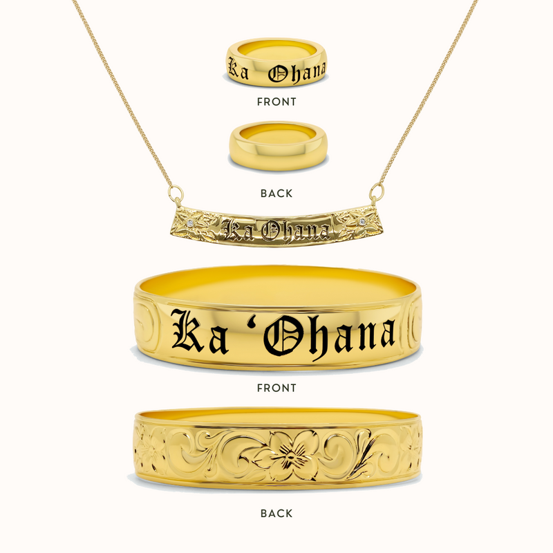 Ka 'Ohana Personalized Welcome Offer (1 Bangle, 1 Necklace, 1 Ring) [Read Description]