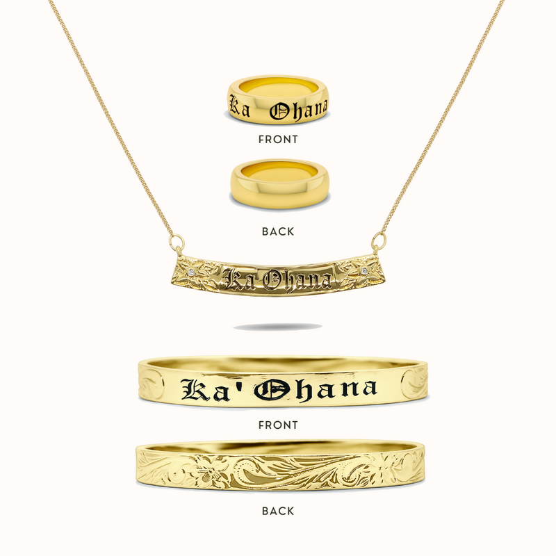 Ka 'Ohana Personalized Welcome Offer (1 Bangle, 1 Necklace, 1 Ring) [Read Description]