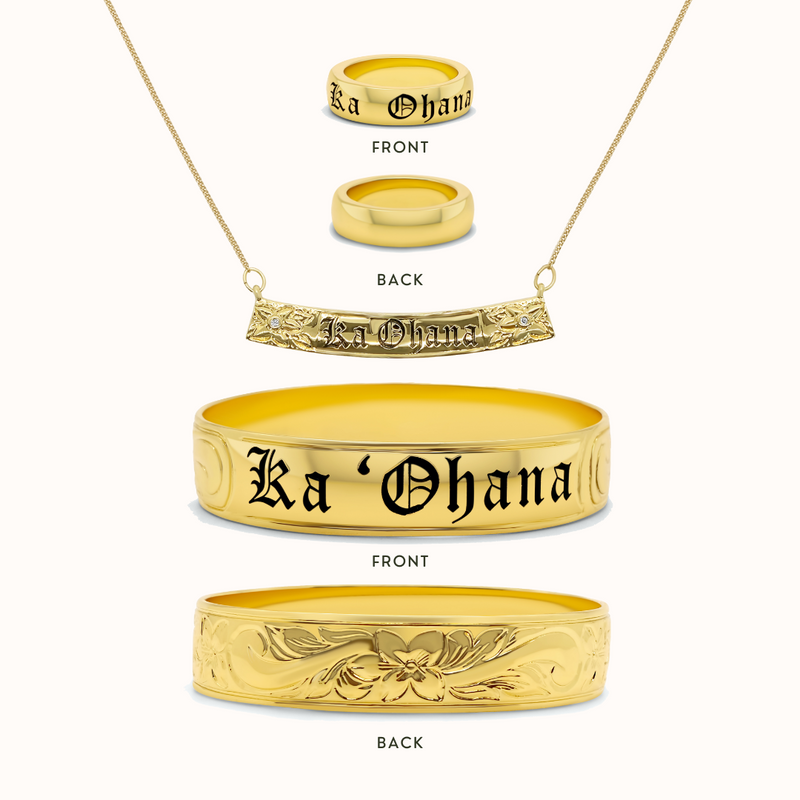 Ka 'Ohana Personalized Welcome Offer (1 Bangle, 1 Necklace, 1 Ring) [Read Description]