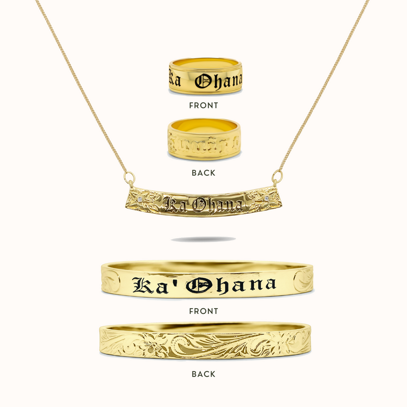 Ka 'Ohana Personalized Welcome Offer (1 Bangle, 1 Necklace, 1 Ring) [Read Description]