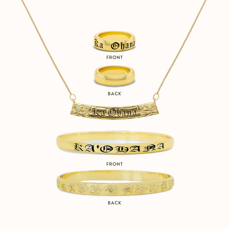 Ka 'Ohana Personalized Welcome Offer (1 Bangle, 1 Necklace, 1 Ring) [Read Description]