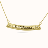8mm Pu'uwai Heirloom Personalized Plate Necklace